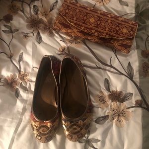Beautiful flats and bag from India